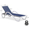 PURPLE LEAF Patio Lounger sun loungers with armrest, Chaise Lounge for beach, swimming pool, lawn, pool side - Purple Leaf Garden