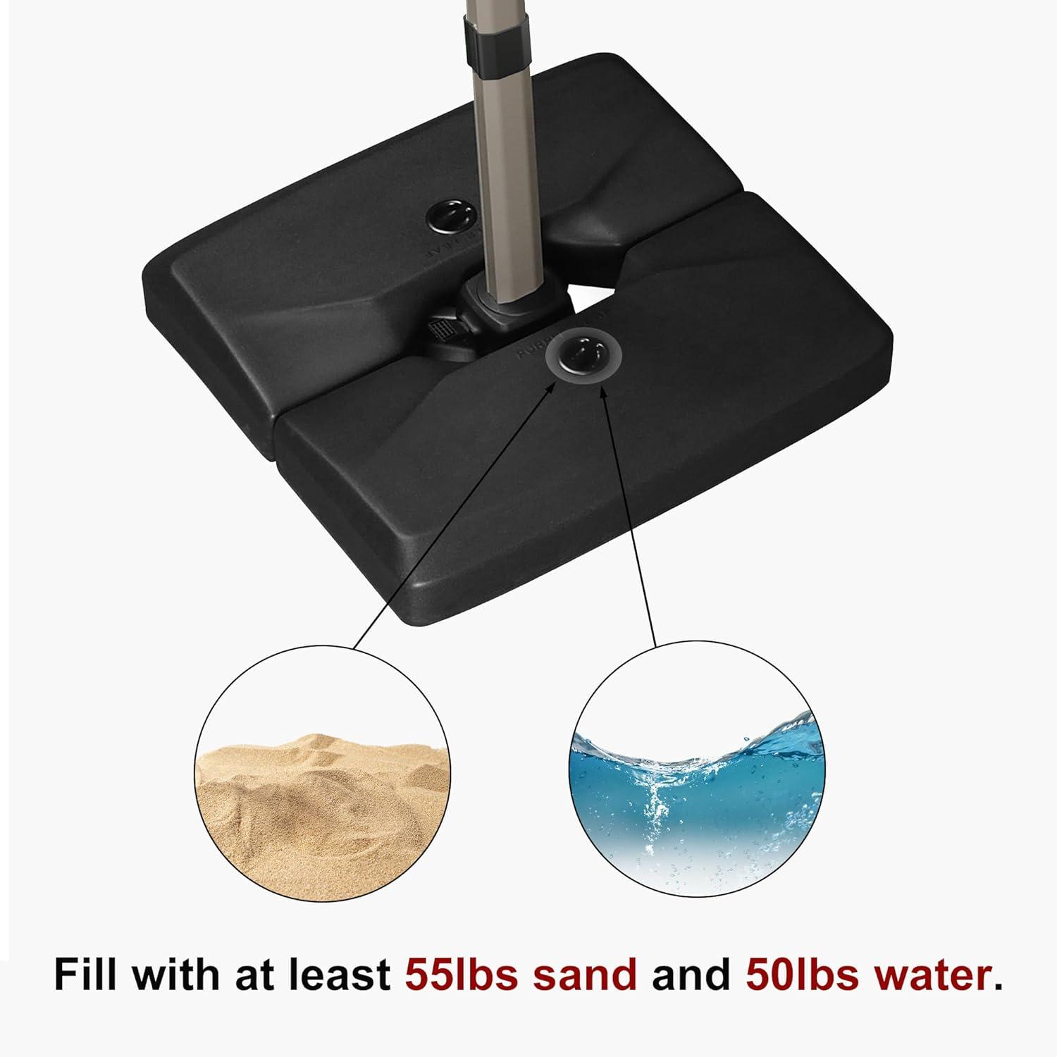 Patio Umbrella Base | Heavy-Duty Plastic Base
