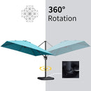 PURPLE LEAF Pool Umbrella, Cantilever Patio Umbrella, Free Umbrella Cover