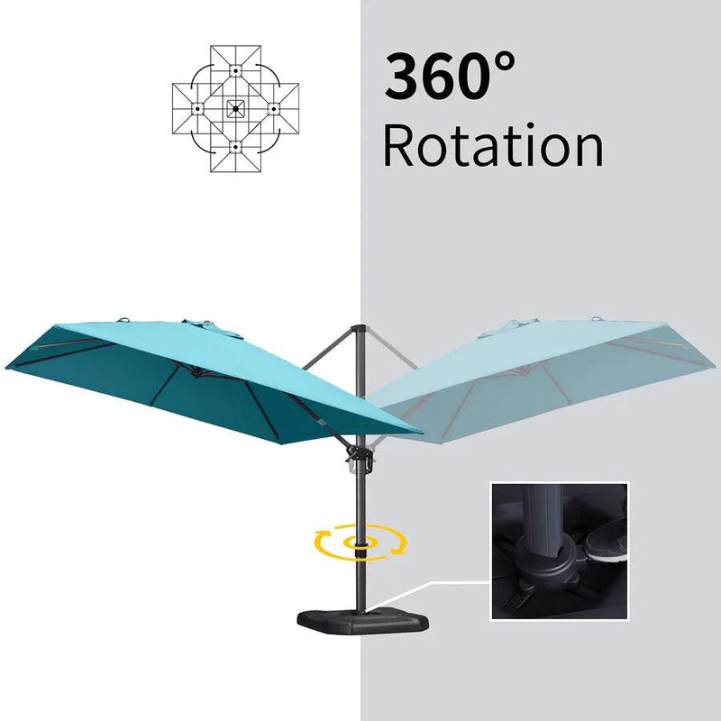 【Outdoor Idea】PURPLE LEAF Pool Umbrella, Cantilever Patio Umbrella, Free Umbrella Cover - Purple Leaf Garden