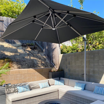 Cantilever Umbrella with LED Lights
