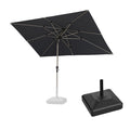 PURPLE LEAF Hailar Tilting Market Umbrella with Base Premium Outdoor Table Umbrella