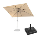 PURPLE LEAF Hailar Tilting Market Umbrella with Base Premium Outdoor Table Umbrella
