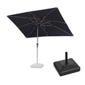 PURPLE LEAF Hailar Tilting Market Umbrella with Base Premium Outdoor Table Umbrella