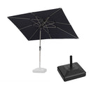 PURPLE LEAF Hailar Tilting Market Umbrella with Base Premium Outdoor Table Umbrella