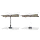 PURPLE LEAF 2/4/6 Set Semi-Auto Patio Table Umbrellas with Base for Outdoor Commercial