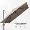 PURPLE LEAF Economical Square Outdoor Umbrella Olefin Rectangle Patio Umbrella with the sun protection index is UV50＋.