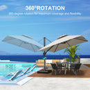 PURPLE LEAF UV50+ Fade Resistant Patio Cantilever Umbrella with Recycled Fabric