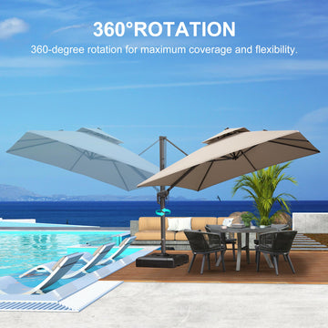 anti fade patio umbrella UV50+ Cantilever Umbrella