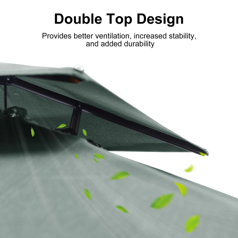 PURPLE LEAF UV50+ Fade Resistant Patio Cantilever Umbrella with Recycled Fabric