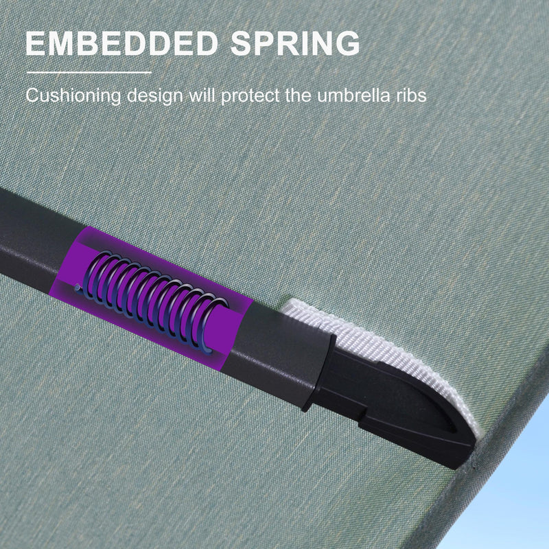 PURPLE LEAF UV50+ Fade Resistant Patio Cantilever Umbrella with Recycled Fabric