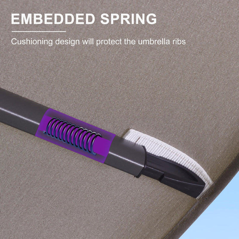 PURPLE LEAF UV50+ Fade Resistant Patio Cantilever Umbrella with Recycled Fabric