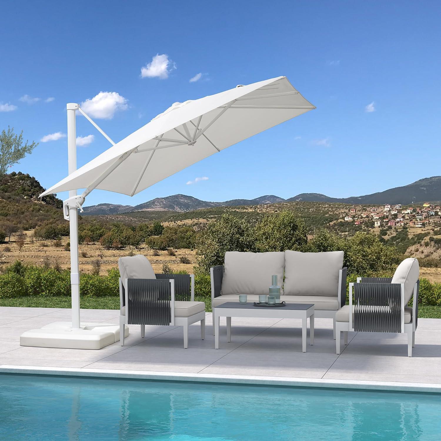 6 white patio umbrella 9ft Replacement Canopy Rib to offer even longer color retention rating than competing material sources. HOMLUX 10' Patio Umbrella in