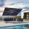 The PURPLE LEAF White Economy Patio Umbrella is the most unusual looking model in our outdoor umbrella lineup. Its clean and uncluttered look can be matched to both minimalist and fresh environments.