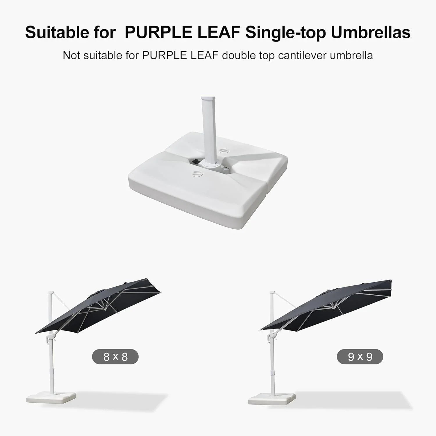 White Patio Umbrella Base | 165 Lbs | Durable & Versatile Design
