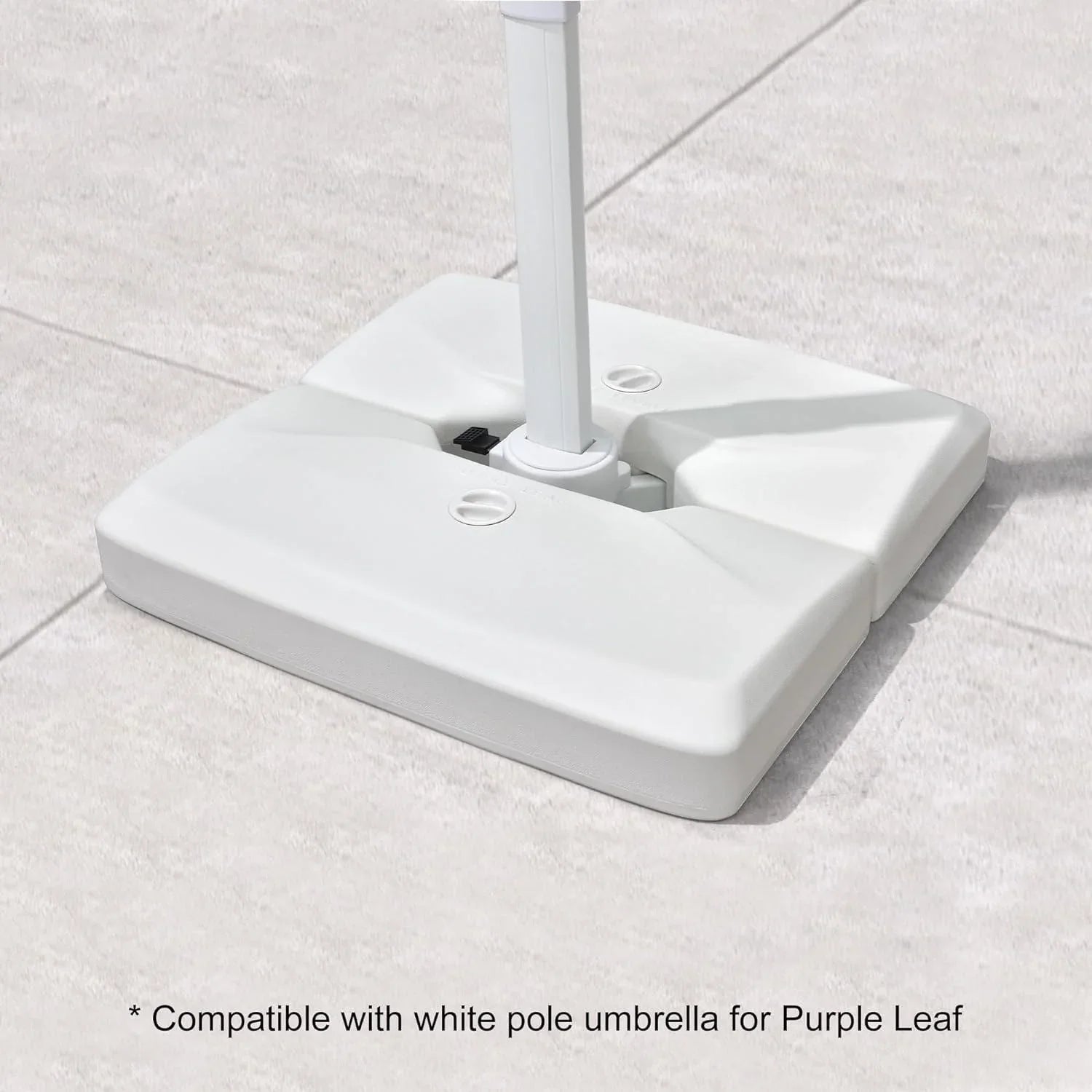 White Patio Umbrella Base | 165 Lbs | Durable & Versatile Design