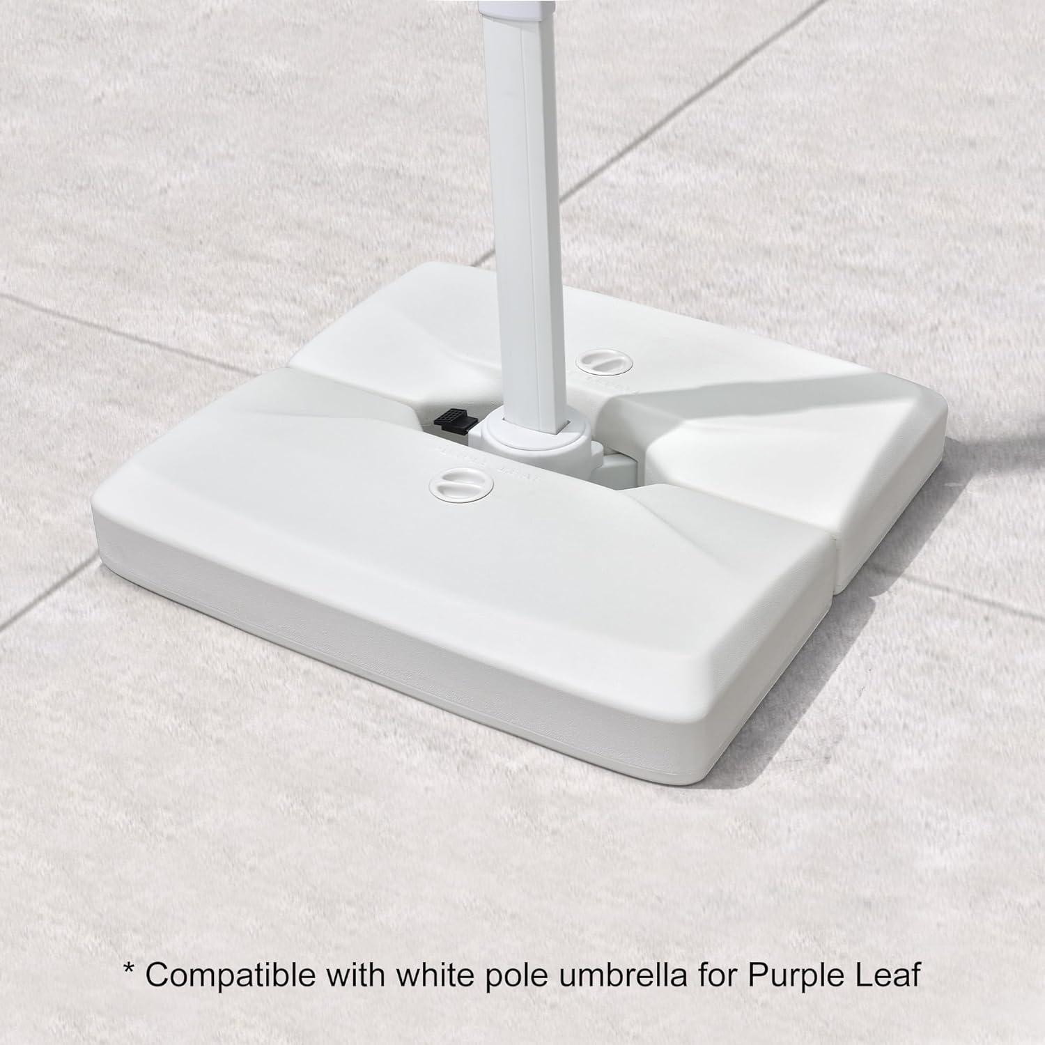 White Cantilever Patio Umbrella Base | Heavy-Duty