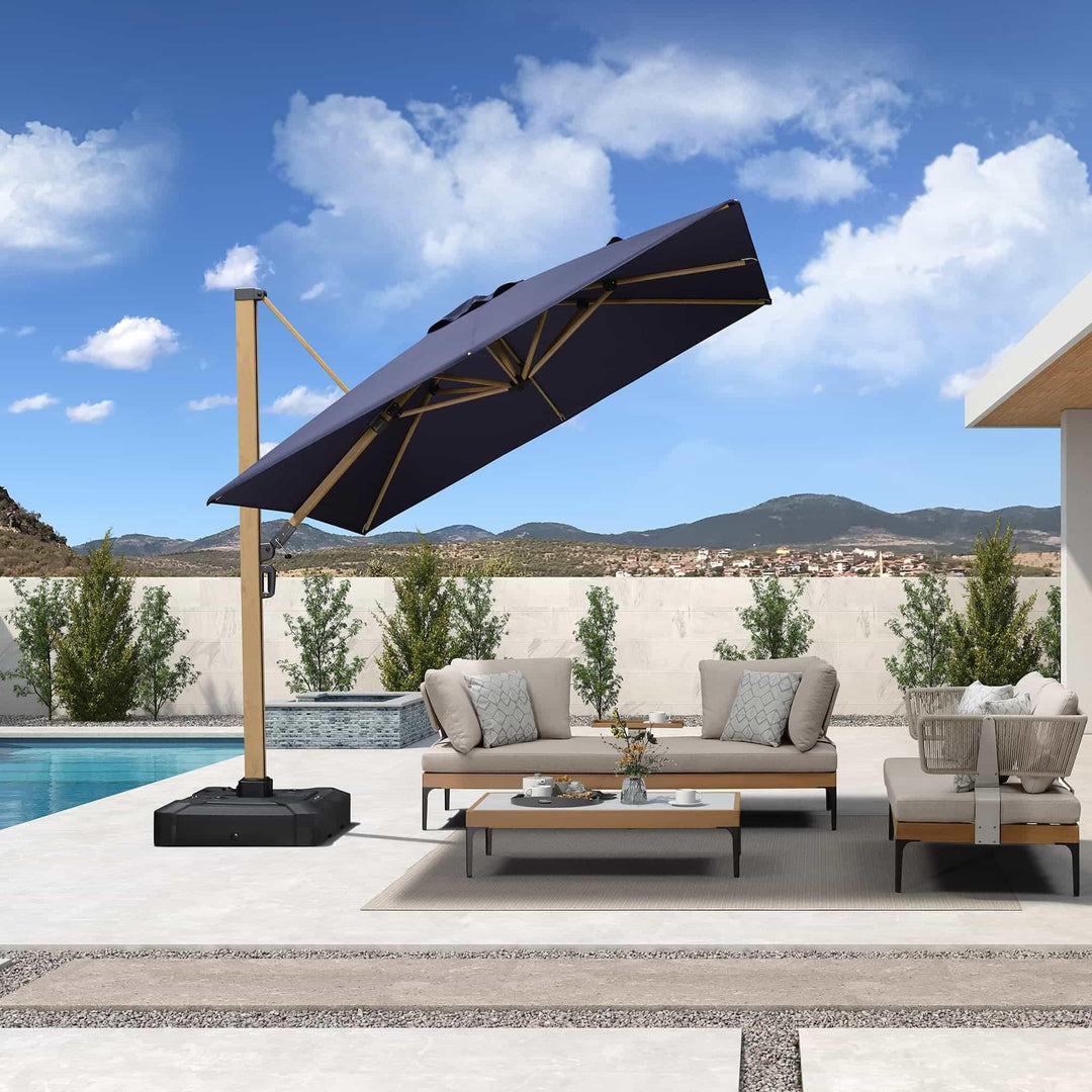 aluminum patio umbrellas Wood Grain Cantilever Select Size:39954NP-BN-Size 3/0 (7pk) Helmet Mount - Bike or poolside. Tropical Decor