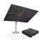 PURPLE LEAF Wood Grain Patio Umbrella with Base, Large Cantilever Umbrella for Garden