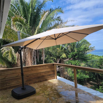 cantilever patio umbrella base PURPLE LEAF Heavy Patio Umbrella Base with Wheels ZYBASE-8