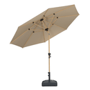 PURPLE LEAF Patio Market Umbrella Aluminum Outdoor Table Umbrella with Wood Color