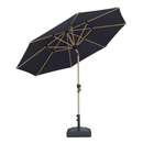 PURPLE LEAF Patio Market Umbrella Aluminum Outdoor Table Umbrella with Wood Color