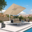 PURPLE LEAF Outdoor Patio Umbrella with Base, Best White Cantilever Umbrellas