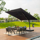PURPLE LEAF Outdoor Patio Umbrella with Base, Garden Pool Umbrella, Navy Blue