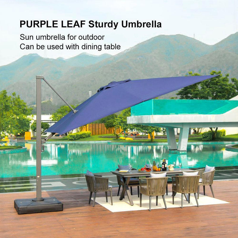 Clearance - PURPLE LEAF OPEN BOX Patio Cantilever Sydney Style Umbrella