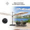 PURPLE LEAF Affordable Outdoor Umbrella with Base, Round Cantilever Umbrella for Garden
