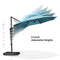 PURPLE LEAF Affordable Outdoor Umbrella with Base, Round Cantilever Umbrella for Garden
