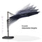 PURPLE LEAF Outdoor Patio Umbrella with Base, Garden Pool Umbrella, Navy Blue