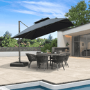 Clearance - PURPLE LEAF OPEN BOX UV50+ Fade Resistant Patio Cantilever Umbrella with Recycled Fabric
