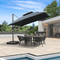 Clearance - PURPLE LEAF OPEN BOX UV50+ Fade Resistant Patio Cantilever Umbrella with Recycled Fabric