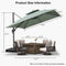 PURPLE LEAF UV50+ Fade Resistant Cantilever Umbrella, Patio Umbrellas with Base