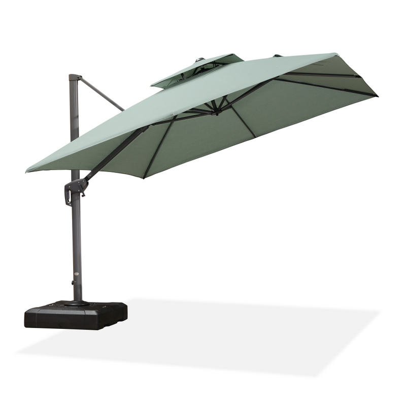 Clearance - PURPLE LEAF OPEN BOX UV50+ Fade Resistant Patio Cantilever Umbrella with Recycled Fabric