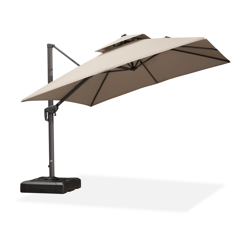 Clearance - PURPLE LEAF OPEN BOX UV50+ Fade Resistant Patio Cantilever Umbrella with Recycled Fabric