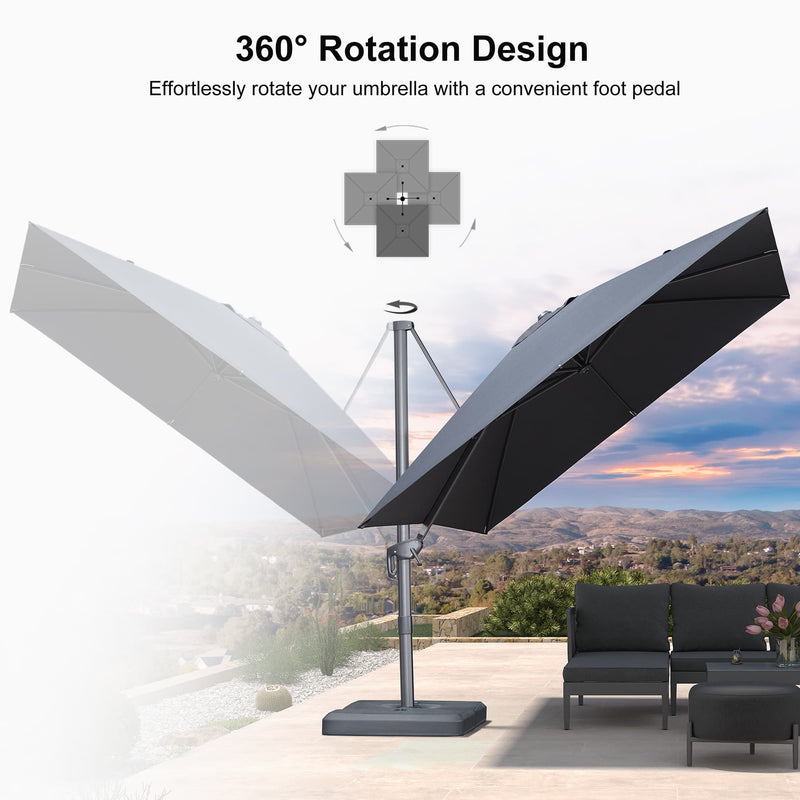 PURPLE LEAF UV Resistant Patio Umbrella Affordable Outdoor Umbrella with Base