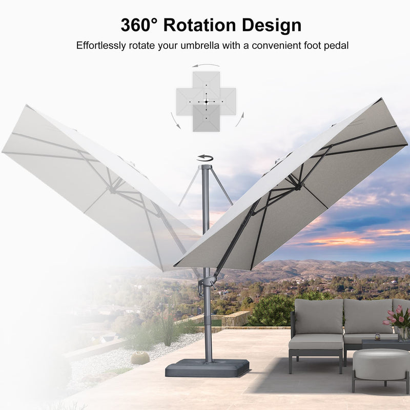 PURPLE LEAF UV Resistant Patio Umbrella Affordable Outdoor Umbrella with Base