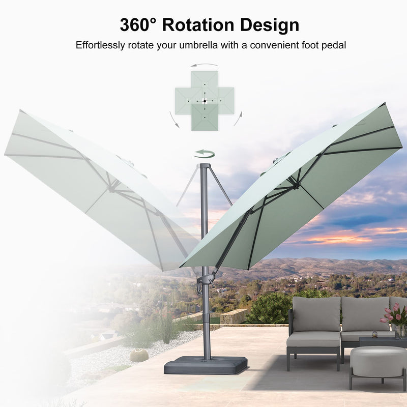 PURPLE LEAF UV Resistant Patio Umbrella Affordable Outdoor Umbrella with Base
