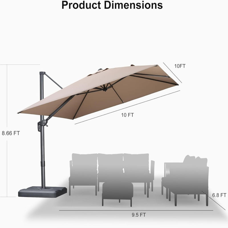PURPLE LEAF UV Resistant Patio Umbrella Affordable Outdoor Umbrella with Base