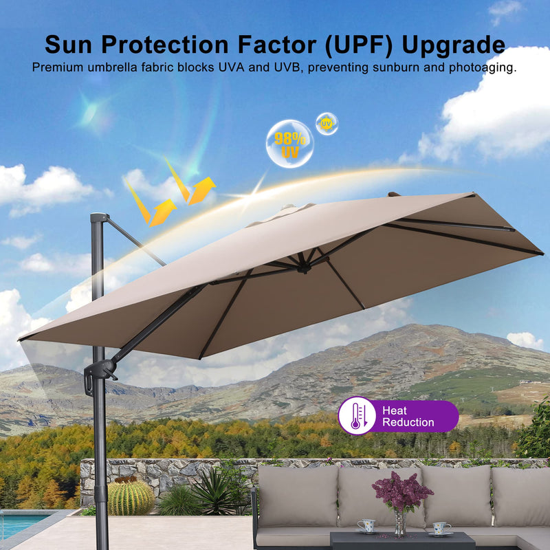 PURPLE LEAF UV Resistant Affordable Patio Outdoor Umbrella with Recycled Fabric