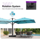 PURPLE LEAF Outdoor Sun Heavy Duty Cantilever Umbrella for Patio, Porch, Beach