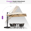 PURPLE LEAF Outdoor Sun Heavy Duty Cantilever Umbrella for Patio, Porch, Beach