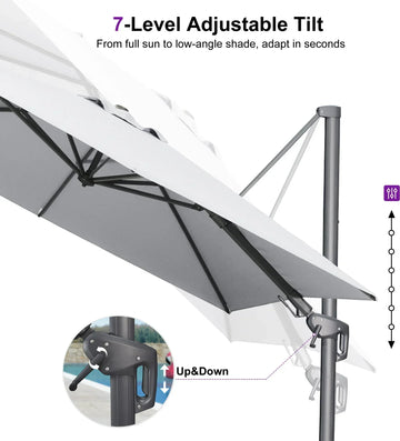 UV-Resistant Tilting Patio Umbrella