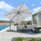 PURPLE LEAF UV Resistant Left-right Tilting Patio Umbrella Swivel Outdoor Umbrella