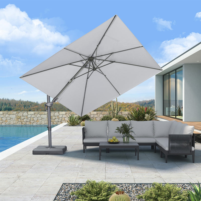 PURPLE LEAF UV Resistant Left-right Tilting Patio Umbrella Swivel Outdoor Umbrella