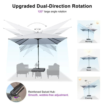 UV-Resistant Tilting Patio Umbrella