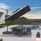 PURPLE LEAF Double Top Cantilever Patio Umbrella UV50+ Fade Resistant Outdoor Umbrellas