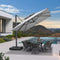 PURPLE LEAF Double Top Cantilever Patio Umbrella UV50+ Fade Resistant Outdoor Umbrellas